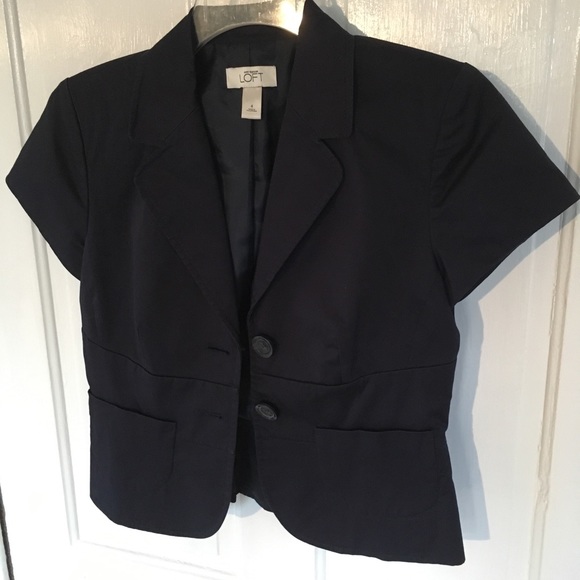 ☀️2/$20☀️ LOFT Navy short sleeve blazer - Picture 7 of 7